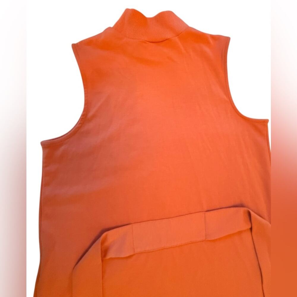Prologue Calm Orange Sleeveless Mock-Neck Belted Dress with Pockets Size Small - Picture 14 of 16